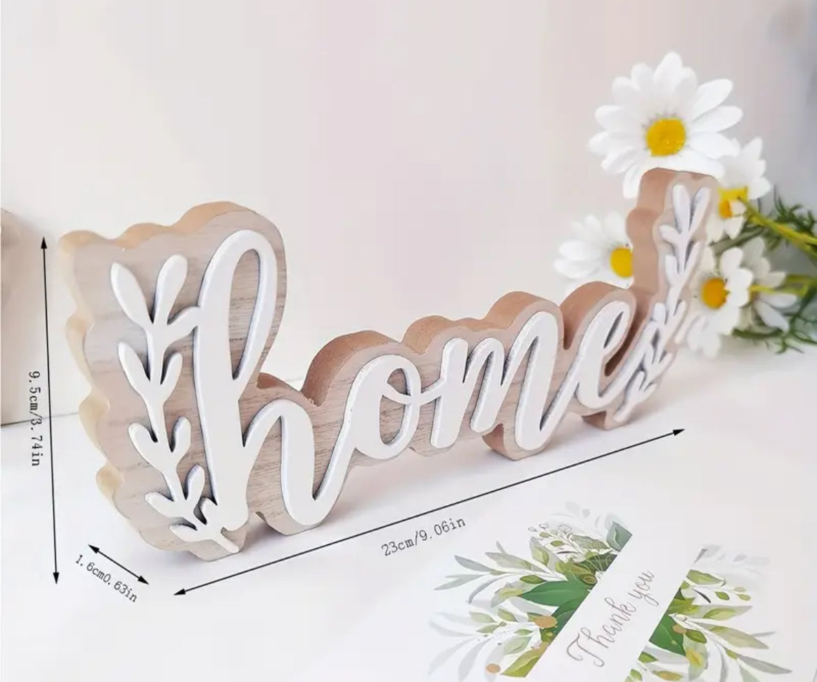 “Sweet” and “Home” Wooden Wall/Table Decor – Buy Individually or as a Set | Rustic Farmhouse Sign